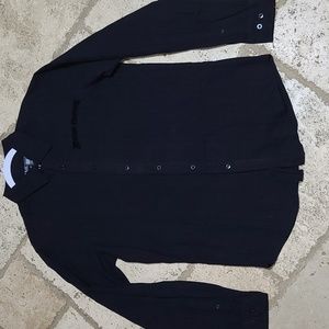 XTREME COUTURE Mens Black Button Down Shirt Size Medium